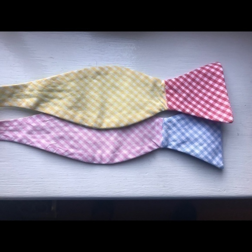 Carolina Pines Orange and Purple‎ Paisley Bow Tie